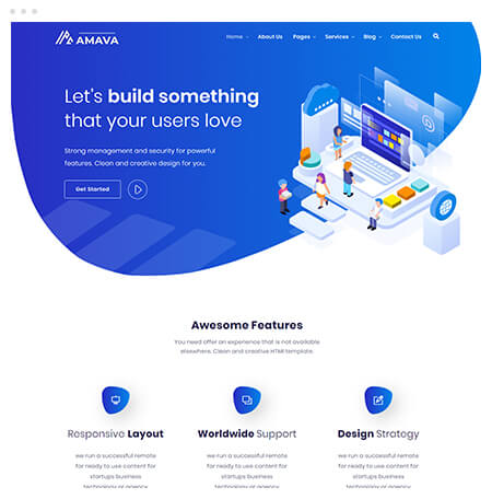 Startup Agency and SasS Business Template