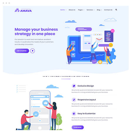 Startup Agency and SasS Business Template