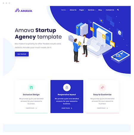 Startup Agency and SasS Business Template