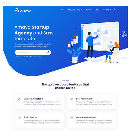 Startup Agency and SasS Business Template